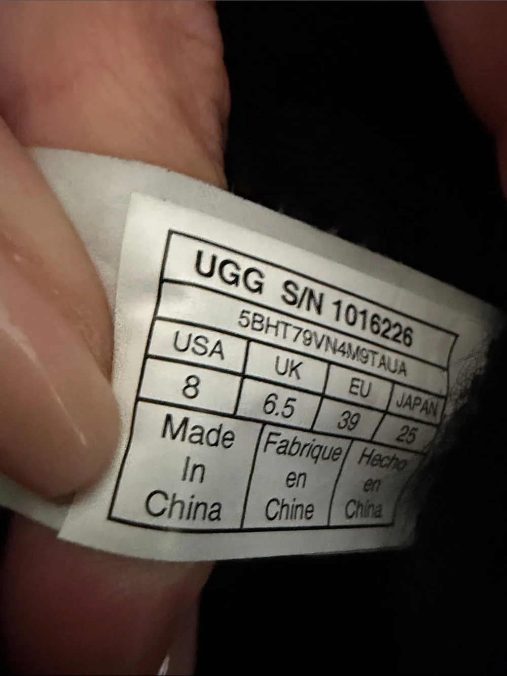 UGG Black Bailey Button II Short Shearling Button Boot Size 8 Womens